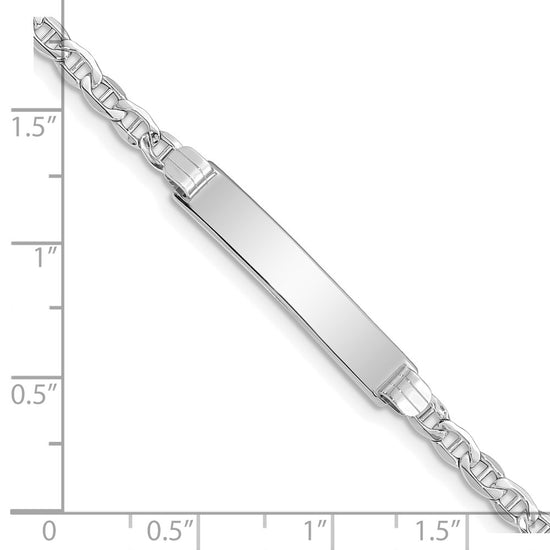 Semi-solid Anchor Link ID Bracelets