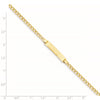 14k Polished Semi-Solid Chain/Solid Plate Cuban Link 25.5x5mm Plate 7 inch ID Bracelet