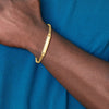 14k Polished Semi-Solid Chain/Solid Plate Cuban Link 25.5x5mm Plate 8 inch ID Bracelet