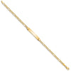 14k Polished Semi-Solid Chain/Solid Plate Figaro Link 25.5x5mm Plate 7 inch ID Bracelet