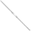 14k White Gold Polished Semi-Solid Chain/Solid Plate Figaro Link 26x5mm Plate 7 inch ID Bracelet