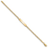 14k Polished Semi-Solid Chain/Solid Plate Anchor Link 20.5x4.5mm Plate 5.5 inch Baby/Child ID Bracelet