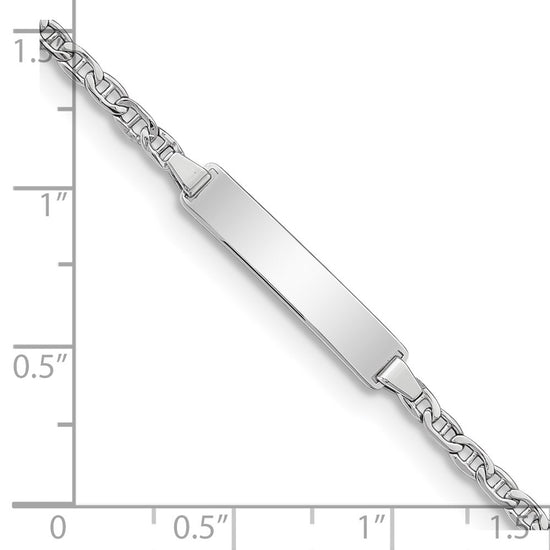 Semi-solid Anchor Link ID Bracelets