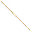 14k Polished Semi-Solid Chain/Solid Plate Cuban Link 23.5x4.5mm Plate 6 inch Baby/Child ID Bracelet