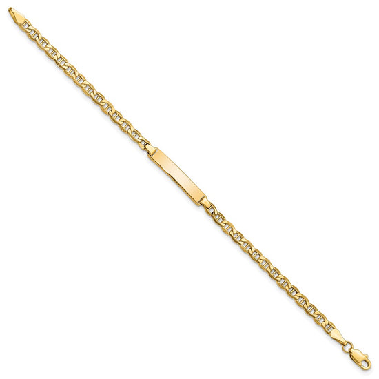 Semi-solid Anchor Link ID Bracelets