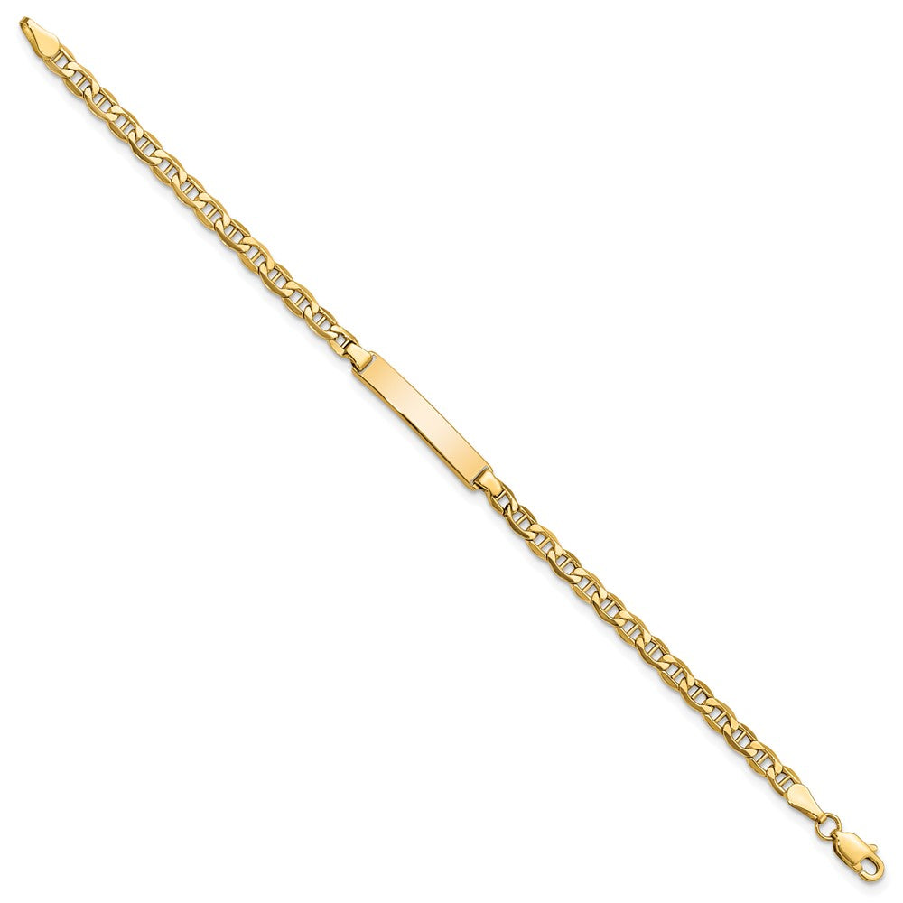 Semi-solid Anchor Link ID Bracelets