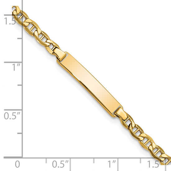 Semi-solid Anchor Link ID Bracelets