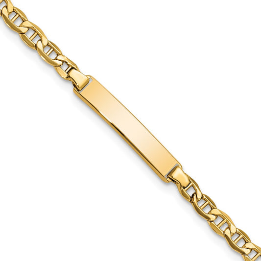 Semi-solid Anchor Link ID Bracelets