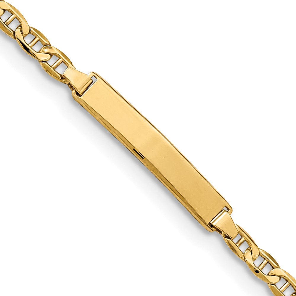 Semi-solid Anchor Link ID Bracelets