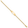 14k Polished Semi-Solid Chain/Solid Plate Curb Link Oval 18.5x8.5mm Plate 5.5 inch Baby/Child ID Bracelet