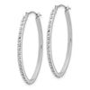 Gold Diamond Fascination Oval Hoop Earrings