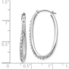 14k White Gold Diamond Fascination Diamond Dust/Accent 2x31mm Oval Hoop Earrings
