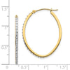 Gold Diamond Fascination Oval Hoop Earrings