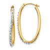 14k Diamond Fascination Diamond Dust/Accent 2x31mm Oval Twist Hoop Earrings