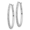 Gold Diamond Fascination Oval Hoop Earrings