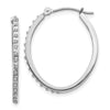 Gold Diamond Fascination Oval Hoop Earrings