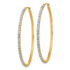 14k Diamond Fascination Diamond Dust/Accent 2x46mm Round Hoop Earrings