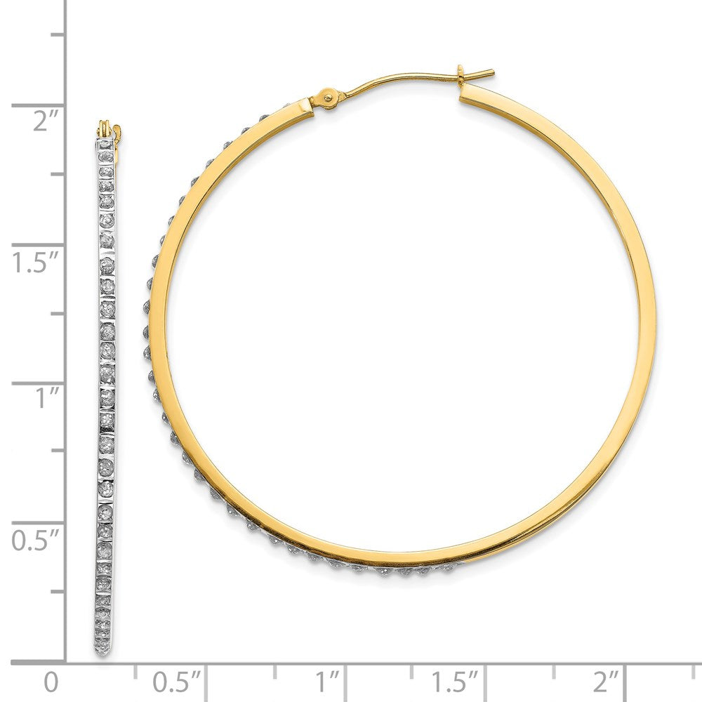 Gold Diamond Fascination Hoop Earrings