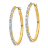 14k Diamond Fascination Diamond Dust/Accent 2x27mm Round Hoop Earrings