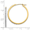 14k Diamond Fascination Diamond Dust/Accent 2x27mm Round Hoop Earrings