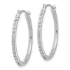 14k White Gold Diamond Fascination Diamond Dust/Accent 2x26mm Round Hoop Earrings