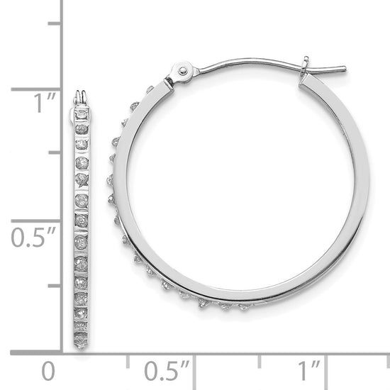 Gold Diamond Fascination Hoop Earrings