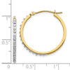 14k Diamond Fascination Diamond Dust/Accent  2x26mm Round Hoop Earrings