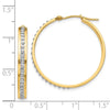 14k Diamond Fascination Diamond Dust/Accent 4x31mm Round Hoop Earrings