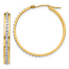14k Diamond Fascination Diamond Dust/Accent 4x31mm Round Hoop Earrings