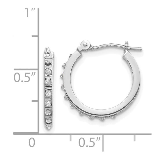 Gold Diamond Fascination Hoop Earrings
