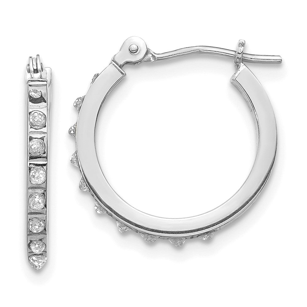 Gold Diamond Fascination Hoop Earrings