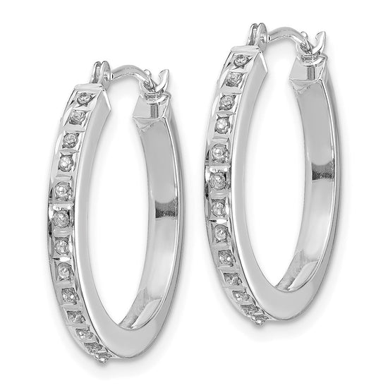 Gold Diamond Fascination Hoop Earrings