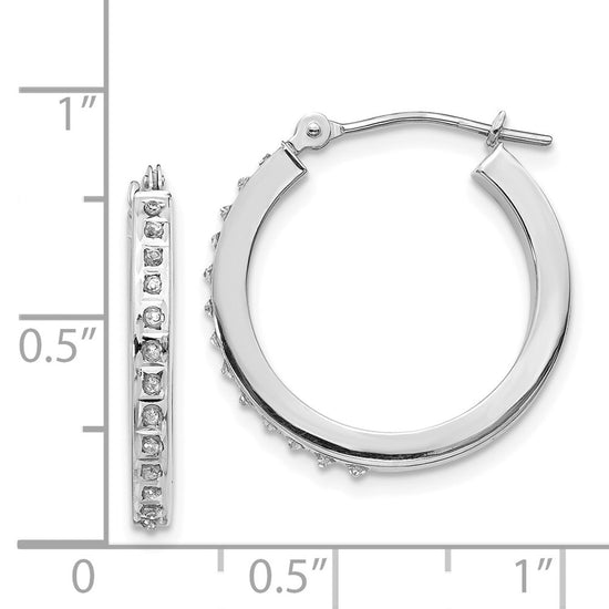 Gold Diamond Fascination Hoop Earrings