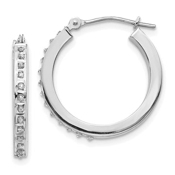 Gold Diamond Fascination Hoop Earrings