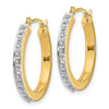Gold Diamond Fascination Hoop Earrings