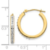 Gold Diamond Fascination Hoop Earrings