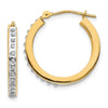 Gold Diamond Fascination Hoop Earrings