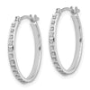 14k White Gold Diamond Fascination Diamond Dust/Accent 2x20mm Round Hoop Earrings