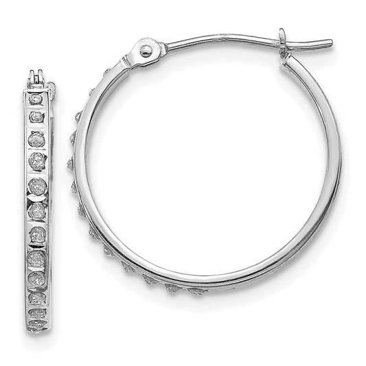 Gold Diamond Fascination Hoop Earrings