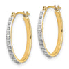 14k Diamond Fascination Diamond Dust/Accent 2x20mm Round Hoop Earrings