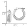 14k White Gold Diamond Fascination Dia. Dust/Accent 5x16mm Round Hoop Earrings