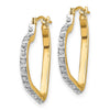 14k Diamond Fascination Diamond Dust/Accent Heart Hoop Earrings