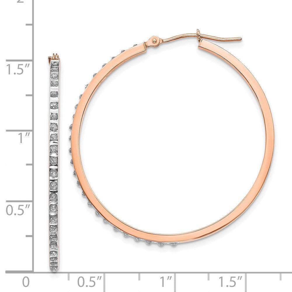 Gold Diamond Fascination Hoop Earrings