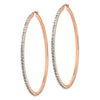 14k Rose Gold Diamond Fascination Diamond Dust/Accent 2x52mm Round Hoop Earrings