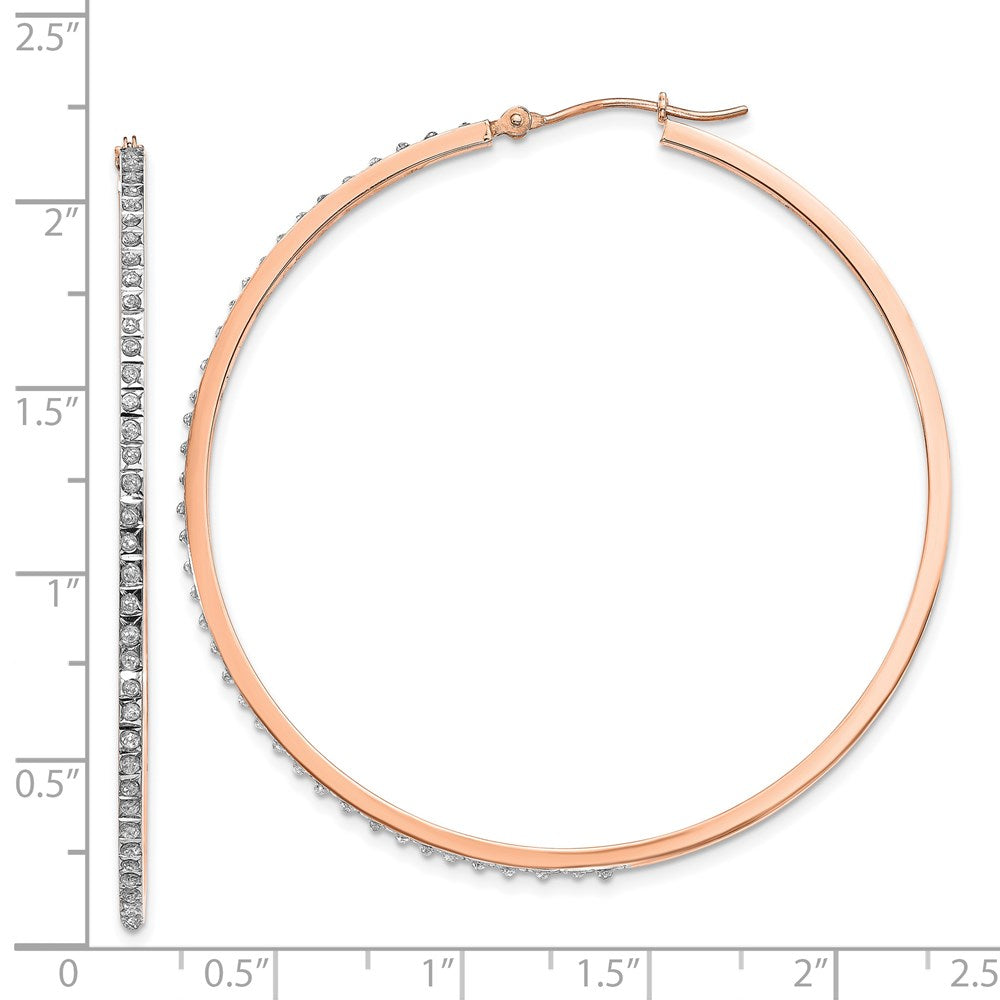 Gold Diamond Fascination Hoop Earrings
