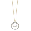 Gold Diamond Fascination Double Circle Necklace