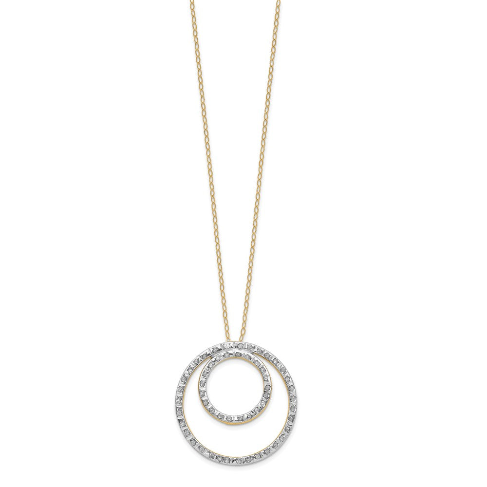 Gold Diamond Fascination Double Circle Necklace