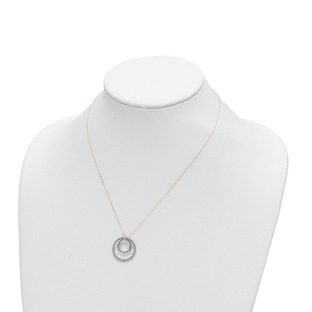 Gold Diamond Fascination Double Circle Necklace