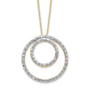 Gold Diamond Fascination Double Circle Necklace