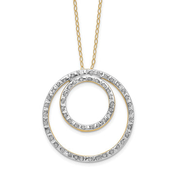 Gold Diamond Fascination Double Circle Necklace